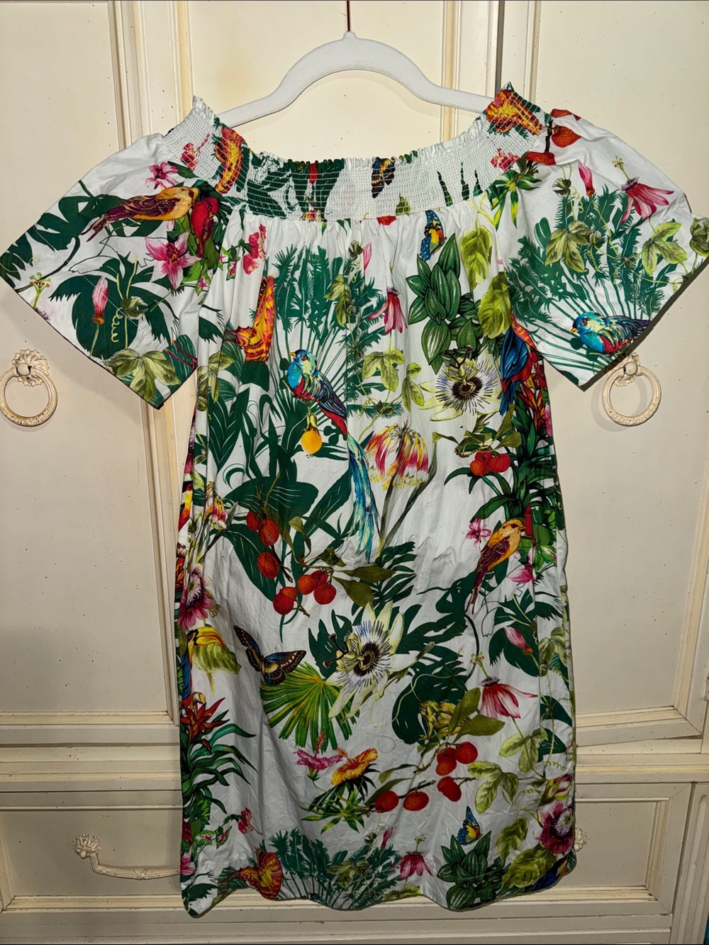 J Crew Tropical Off-Shoulder Dress 00